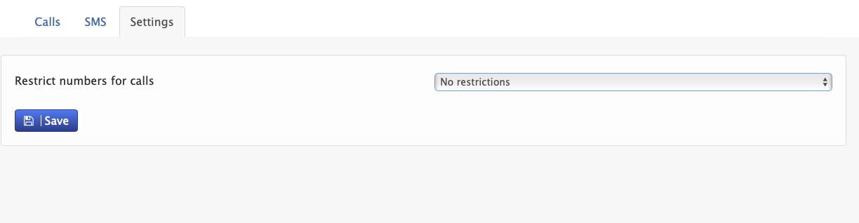 Restrict Number Settings