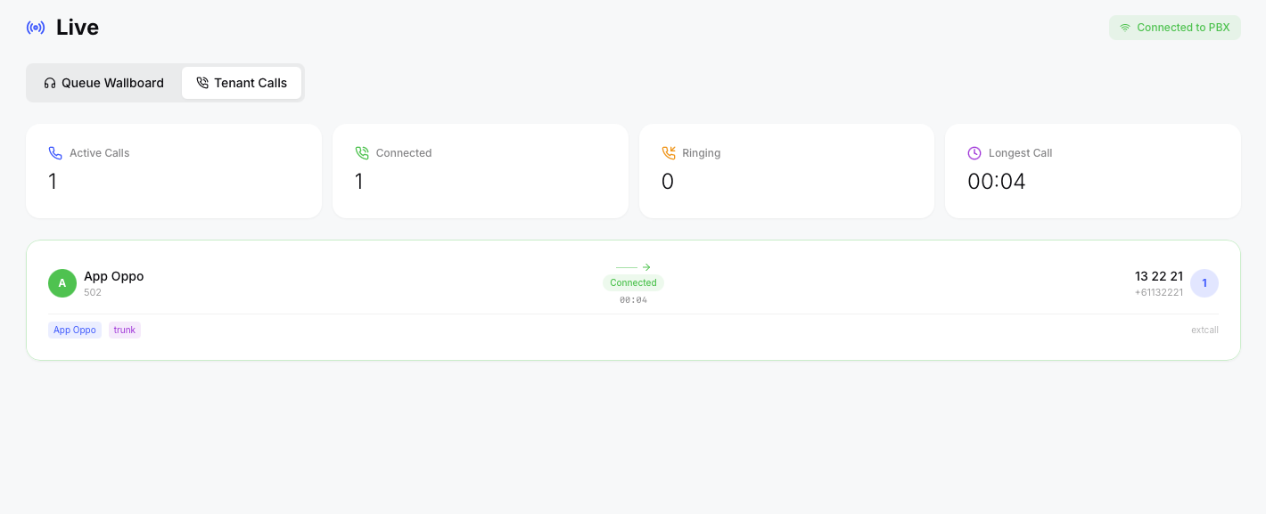 Live tenant calls