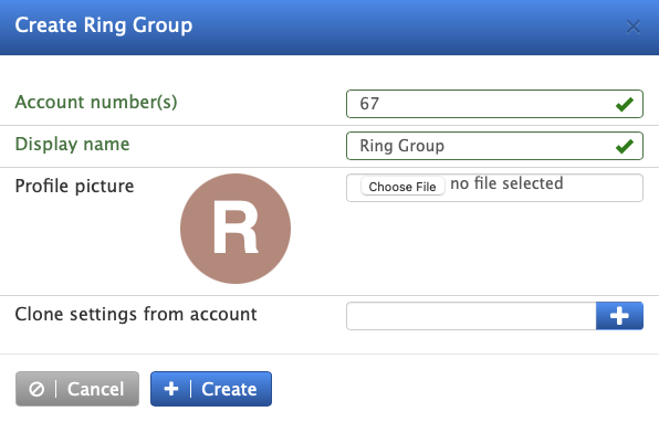 Create new ring group