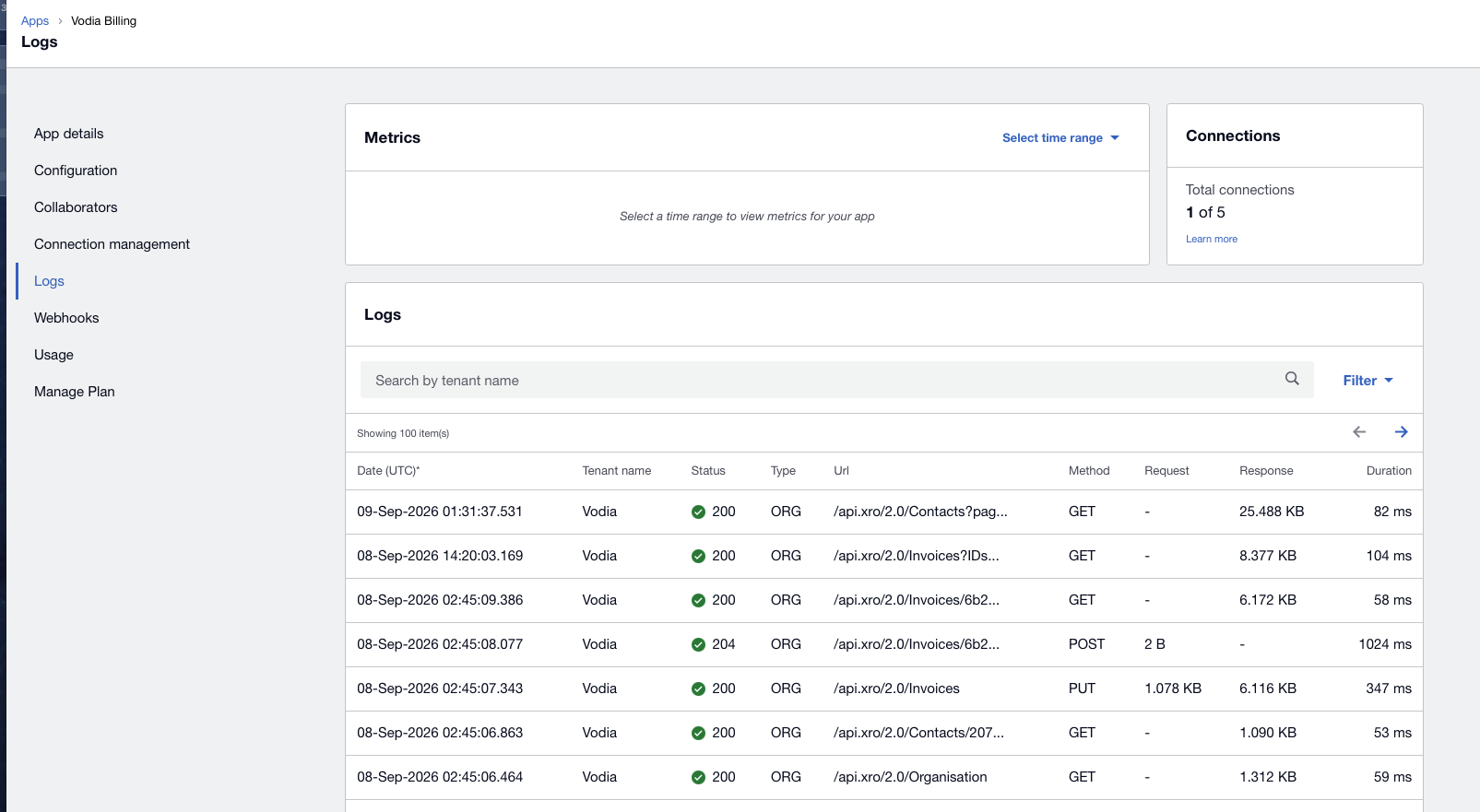Xero logs