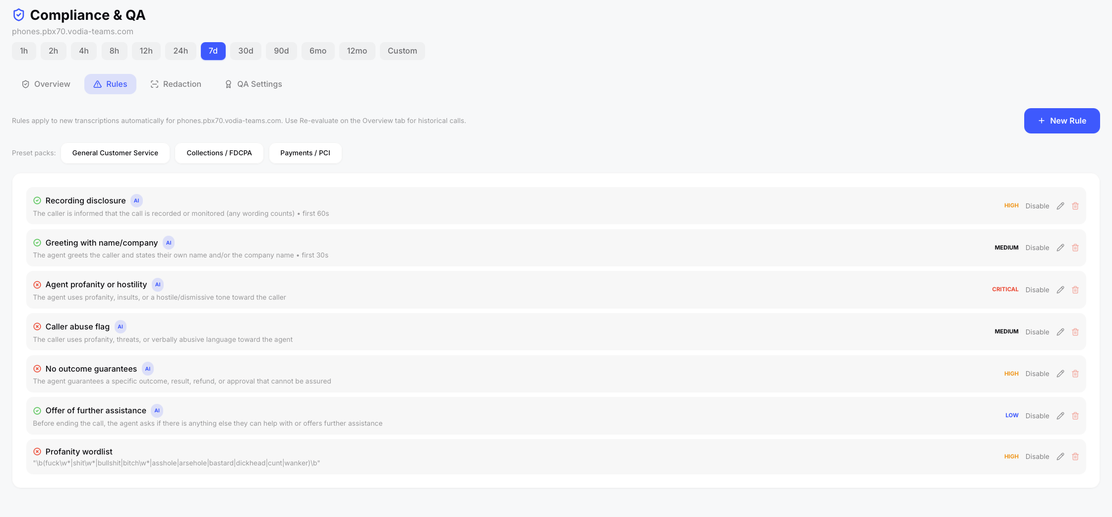 Compliance Page