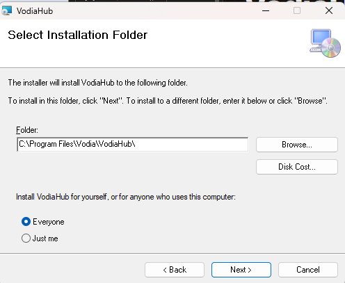 Select Installation Folder screen