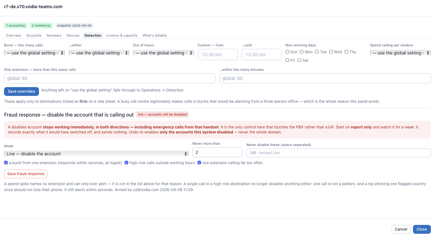Vodia Billing 8